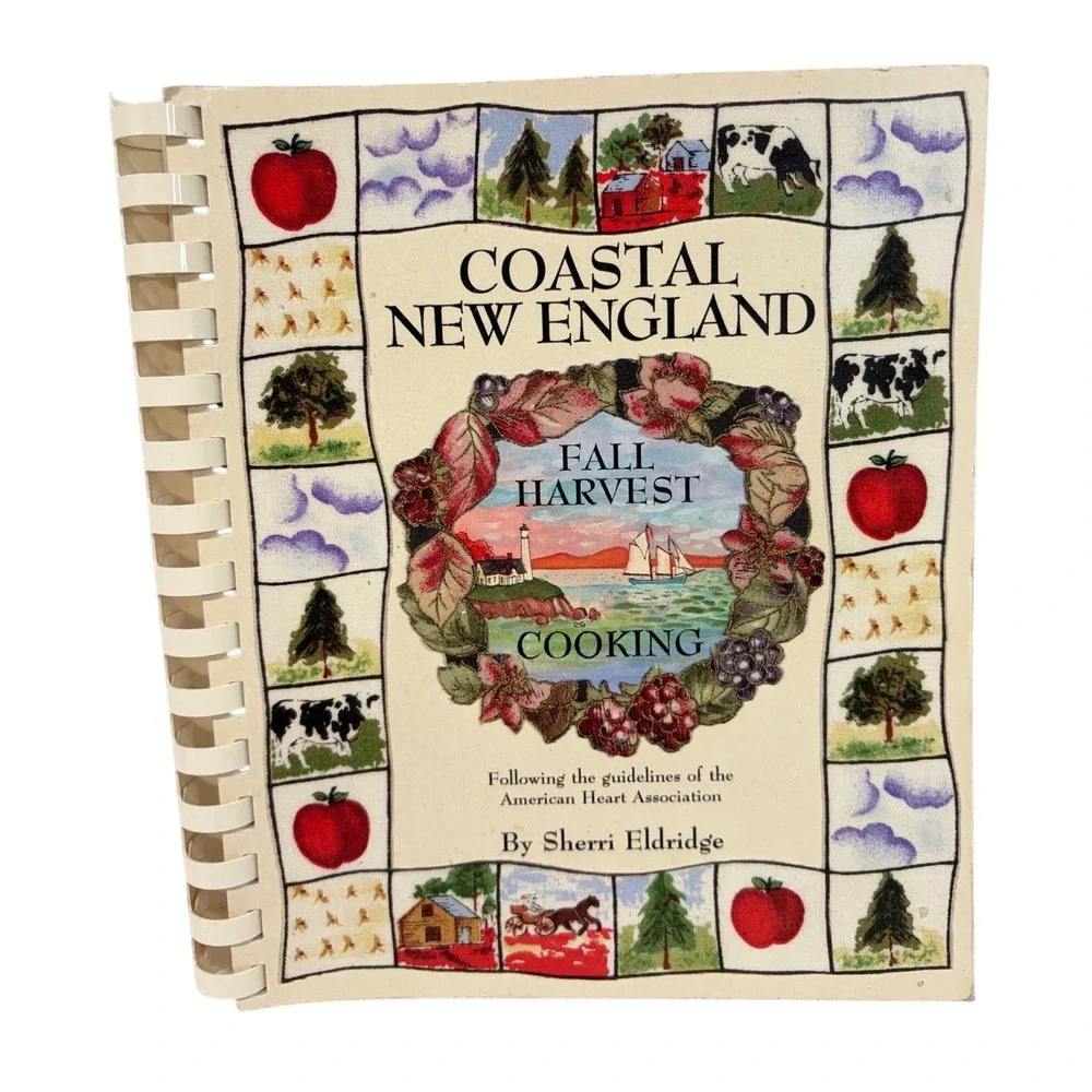 Coastal New England Fall Harvest Cooking Sherri Eldridge Cookbook 1995 Spiral